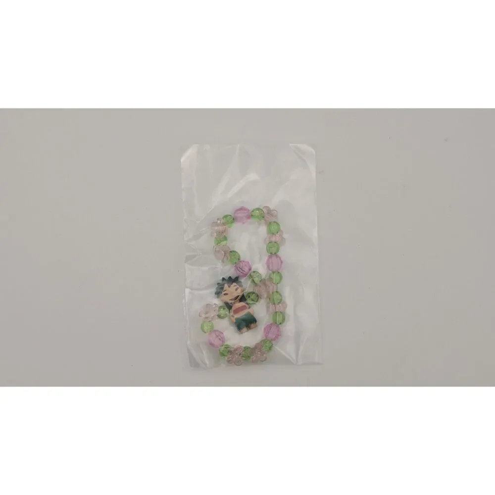 Vintage Disney Lilo & Stitch Kids Bead Bracelet | Pink Green Beads